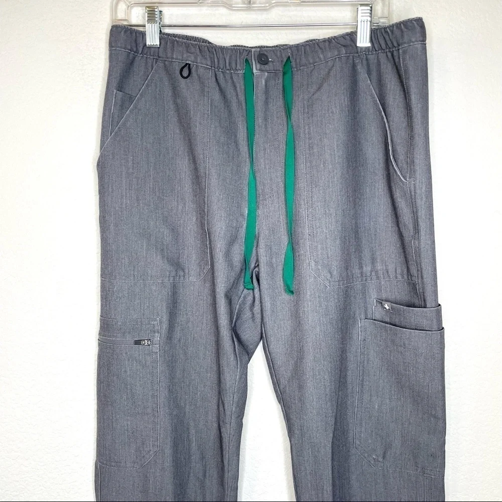 Figs Cairo cargo heather gray scrub pants sz medium